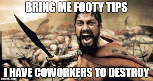 office footy tipping comps - shit just got serious